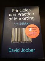Principles and practice of marketing