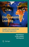 Environmental Learning: Insights from research into the student experience