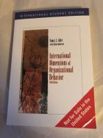 International dimensions of organizational behavior