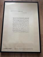YOKO ONO (USA, F&Ouml;DD 1933). Affisch, Poster, "A poem to be read with a magnifying glass", offettryck, signerad i trycket.