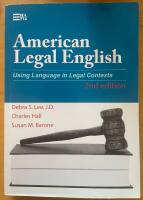 American Legal English - using language in Legal Contexts 2nd edition