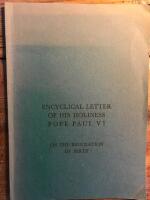 Encyclical Letter of his Holiness Pope Paul VI: On the regulation of birth