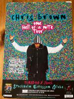 Affisch 50x70 / Chris Brown / 2 juni 2016, Ericsson Globe, Stockholm