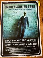 Affisch 50x70 / David Byrne / mars 2009, Stockholm & Malm&ouml;