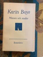 Karin Boye Minnen och studier 