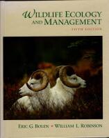 Wildlife ecology and management