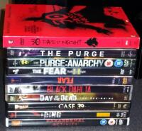 10x Skräck — 30 Days of Night / The Purge / The Purge: Anarchy / The Fear / The Fear II / Black Dahlia / Day of the Dead: The Beginning / Case 39 / The Ring / Paranormal Activity