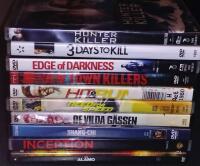 10x Action — Hunter Killer / 3 Days to Kill / Edge of Darkness / New Town Killers / Hit & Run / Need for Speed / De vilda gässen / Shang-Chi and the Legend of the Ten Rings / Inception / The Alamo