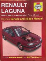 Renault Laguna petrol & diesel service & repair manual : 1994-2000