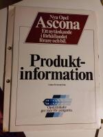 Opel Ascona produktinformation