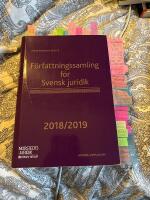 Författningssamling för Svensk juridik : 2018/2019