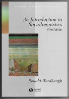 An Introduction to Sociolinguistics