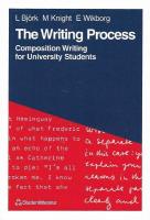 The Writing Process - Composition Writing for University Students