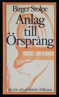 Anlag till &Ouml;rspr&aring;ng. Besv&auml;r och anf&auml;ktelse i folkmun.