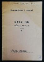 Samrealskolan i Leksand. Katalog h&ouml;stterminen 1958.