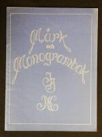 M&auml;rk- och monogrambok av IJ & NE
