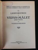 Bidrag til nordisk filologi 1-10: I. Heidmarksbrev 1315-1560. Kjeldekritisk studie. II. Lydverket i &Aring;sd&oslash;lm&aring;let. III. Aksent og kvantitet i Vaagaamaalet. IV. Om pr&aelig;positionsbruken ved islandske og norske gaardarne. V. Om det attribute adjektivs position i oldnorsk prosa, med et henblikk paa s&aelig;tningsrytmen. VI. Ljodvokstren i Vefsn-m&aring;let (Ner-Vefsn). VII. Thorbj&oslash;rn Hornklofes Glymdr&aacute;pa. VIII. M&aring;let i Nordaust-ryfylke umrit av ljodl&aelig;ra. IX. En stilistisk og spr&aring;klig unders&oslash;kelse av brevene fra H&aring;kon Erlingsson, biskop i Bergen 1332-1342. X. Saltam&aring;let. Kort oversikt over lydverket.