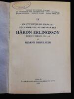 Bidrag til nordisk filologi 1-10: I. Heidmarksbrev 1315-1560. Kjeldekritisk studie. II. Lydverket i &Aring;sd&oslash;lm&aring;let. III. Aksent og kvantitet i Vaagaamaalet. IV. Om pr&aelig;positionsbruken ved islandske og norske gaardarne. V. Om det attribute adjektivs position i oldnorsk prosa, med et henblikk paa s&aelig;tningsrytmen. VI. Ljodvokstren i Vefsn-m&aring;let (Ner-Vefsn). VII. Thorbj&oslash;rn Hornklofes Glymdr&aacute;pa. VIII. M&aring;let i Nordaust-ryfylke umrit av ljodl&aelig;ra. IX. En stilistisk og spr&aring;klig unders&oslash;kelse av brevene fra H&aring;kon Erlingsson, biskop i Bergen 1332-1342. X. Saltam&aring;let. Kort oversikt over lydverket.