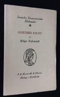 Goethes Faust. Verket och forskningen.