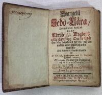 Evangelii sedo-l&auml;ra. Hwarutinnan handlas om den Christeliga Dygdens r&auml;tta Egenskap. Om de Sk&auml;l som b&ouml;ra beweka osz der til, och om medlen emot hwarjehanda frestelser. F&ouml;rst skrifwen p&aring; Engelska Spr&aring;ket Af H:r Lucas, Kyrkioherde wid St. Stephans Kyrkio i Londen. Sedermera &ouml;fwersatt&nbsp;p&aring; Frantz&ouml;ska, och nu deraf p&aring; Swenska, Af Generalen H&ouml;gw&auml;lborne H:r Grefwe Adam L. Lewenhaupt. Och i Stockholm, med Directeuren Joh. H. Werners egen bekostnad uplagd, &Aring;hr 1720.