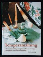 Temperam&aring;lning. Dekorationsm&aring;lning av v&auml;ggar, m&ouml;bler och bruksting med &auml;ggoljetempera, vaxtempera och kaseintempera.