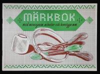 M&auml;rkbok med monogram, m&ouml;nster och korsstygn m m