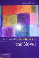 The Cambridge introduction to the novel