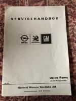 Servicehandbok Opel Vauxhall GM  delco Remy v&auml;xelstr&ouml;msgenerator