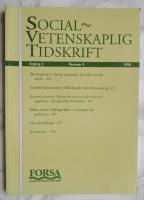 Socialvetenskaplig Tidskrift Nr 4 1998 &Aring;rg&aring;ng 5
