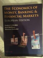 Economics of money, banking and financial markets - European edition