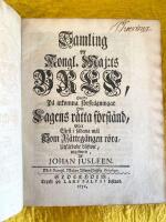 KONGL. MAJ:TS BREV SOM SVAR P&Aring; F&Ouml;RFR&Aring;GNINGAR OM LAGENS R&Auml;TTA F&Ouml;RST&Aring;ND + FORTS&Auml;TTNINGEN 1751-1761