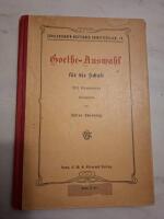 Goethe-Auswahl fur die Schule mit kommentar