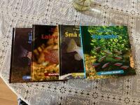 4 x Akvariefisk i Danmark: Karpelaks ; Sm&aring; cichlider ; Labyrintfisk ; Barber - og andre karpefisk