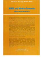 Marx and Modern Economics