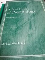 A brief history of psychology