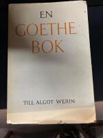 En Goethe bok till Algot Werin