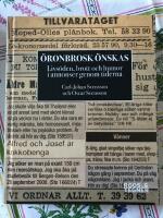 &Ouml;ronbrosk &ouml;nskas : livs&ouml;den, brott och humor i annonser genom tiderna
