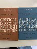 A Critical History of English Litterature  volume 3 och 4