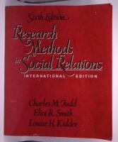 Research Methods in Social Relations