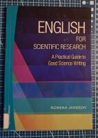 English for scientific research - a practical guide to good science writing