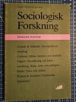 Sociologisk Forskning. Nummer 3 1989