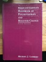 Bergin and Garfield's Handbook of Psychotherapy and Behavior Change, 5th Ed