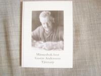Minnesbok &ouml;ver Gustav Andersson