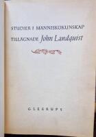 Studier i m&auml;nniskokunskap till&auml;gnad John Landquist