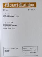Mozart Katalog  1 - 2 - 4 - 5