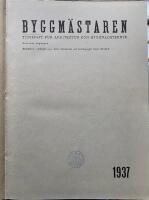 Byggm&auml;staren 1937 Tidskrift f&ouml;r Arkitektur och byggnadsteknik
