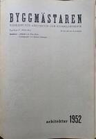 Byggm&auml;staren 1952 Tidskrift f&ouml;r Arkitektur och byggnadsteknik