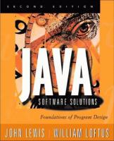 Java software solutions : foundations of program design