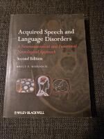 Acquired Speech and Language Disorders, 2nd Edition