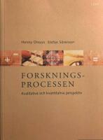 Forskningsprocessen - Kvalitativa och kvantitativa perspektiv